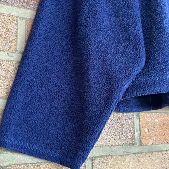 aerie long Sleeve cowl neck Navy Blue Cropped fleece Pullover L - Picture 4 of 6